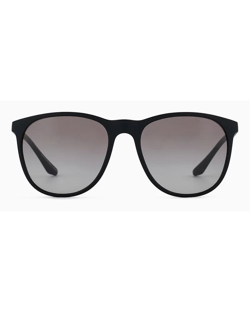 Emporio Armani Panto-sonnenbrille Für Herren Asian Fit Schwarz