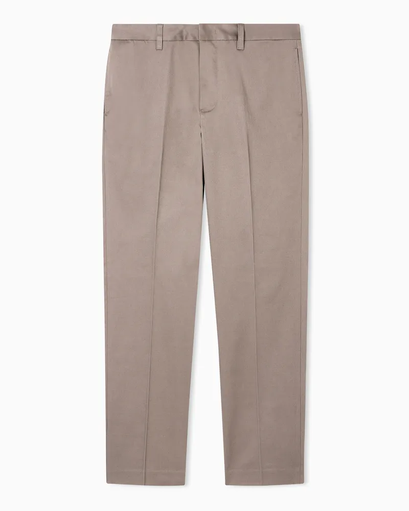 Emporio Armani Chinohose aus Comfort-Baumwolle Grau