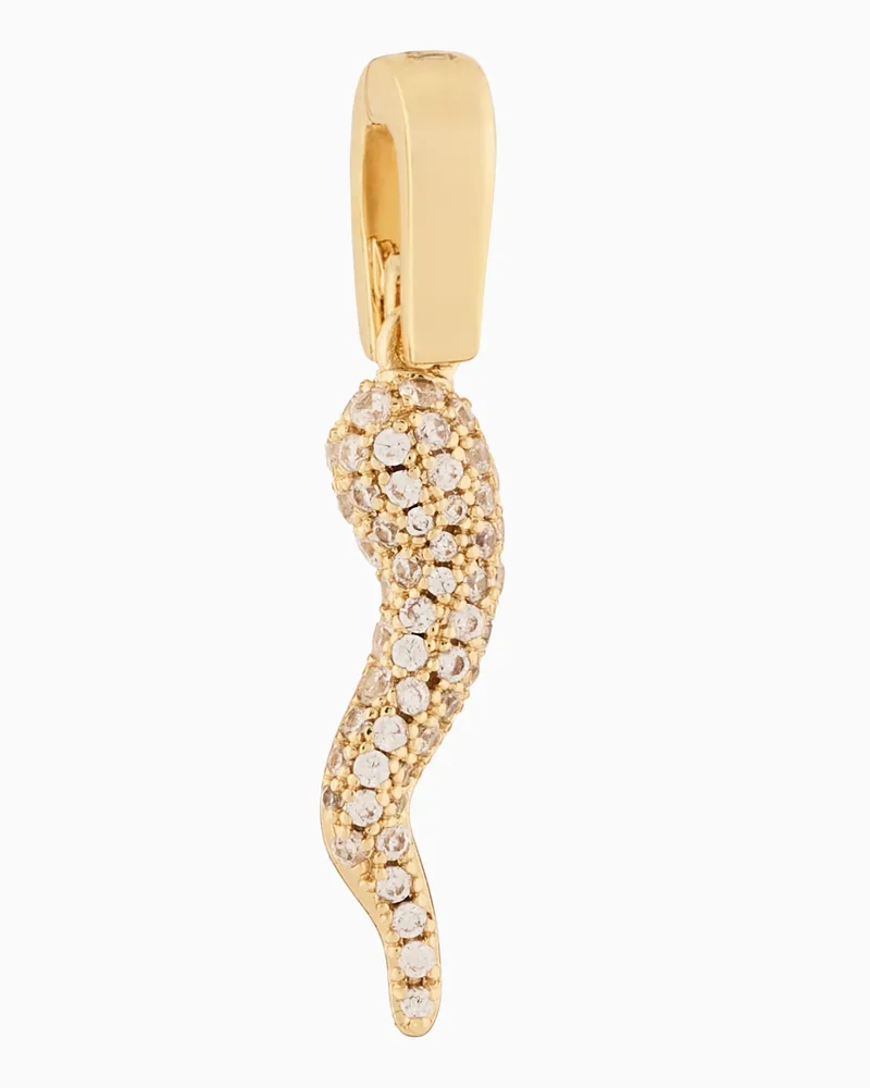 Emporio Armani Goldfarbener Messing-Anhänger Mehrfarbig