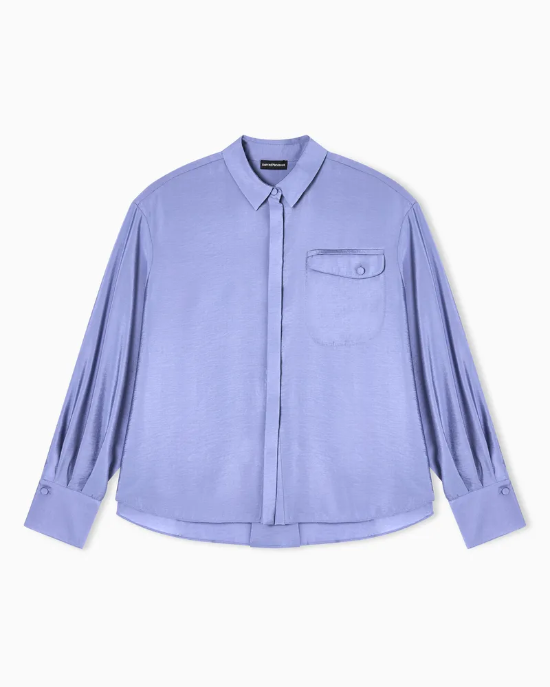 Emporio Armani Hemd aus Funktions-Rayon Violett