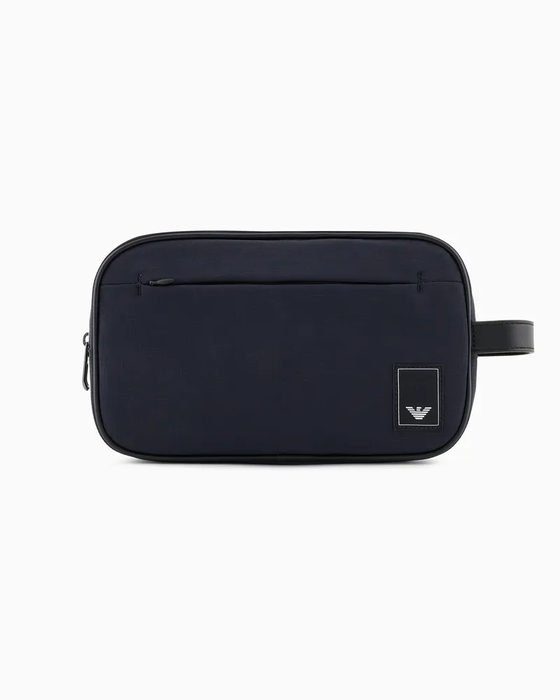 Emporio Armani Travel essential Beauty-Case aus Nylon Marineblau