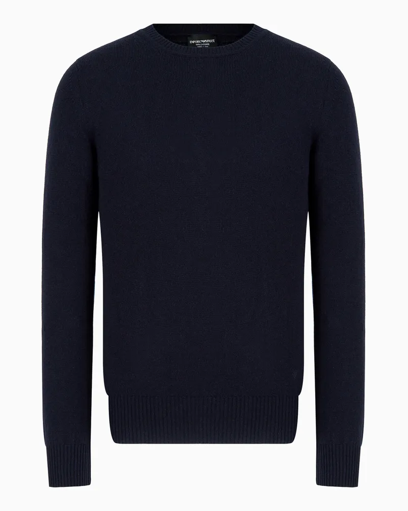 Emporio Armani Pullover aus reinem Kaschmir Marineblau