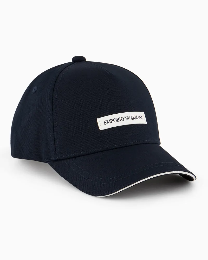 Emporio Armani Baseballcap aus Canvas mit „“-Aufnäher Marineblau