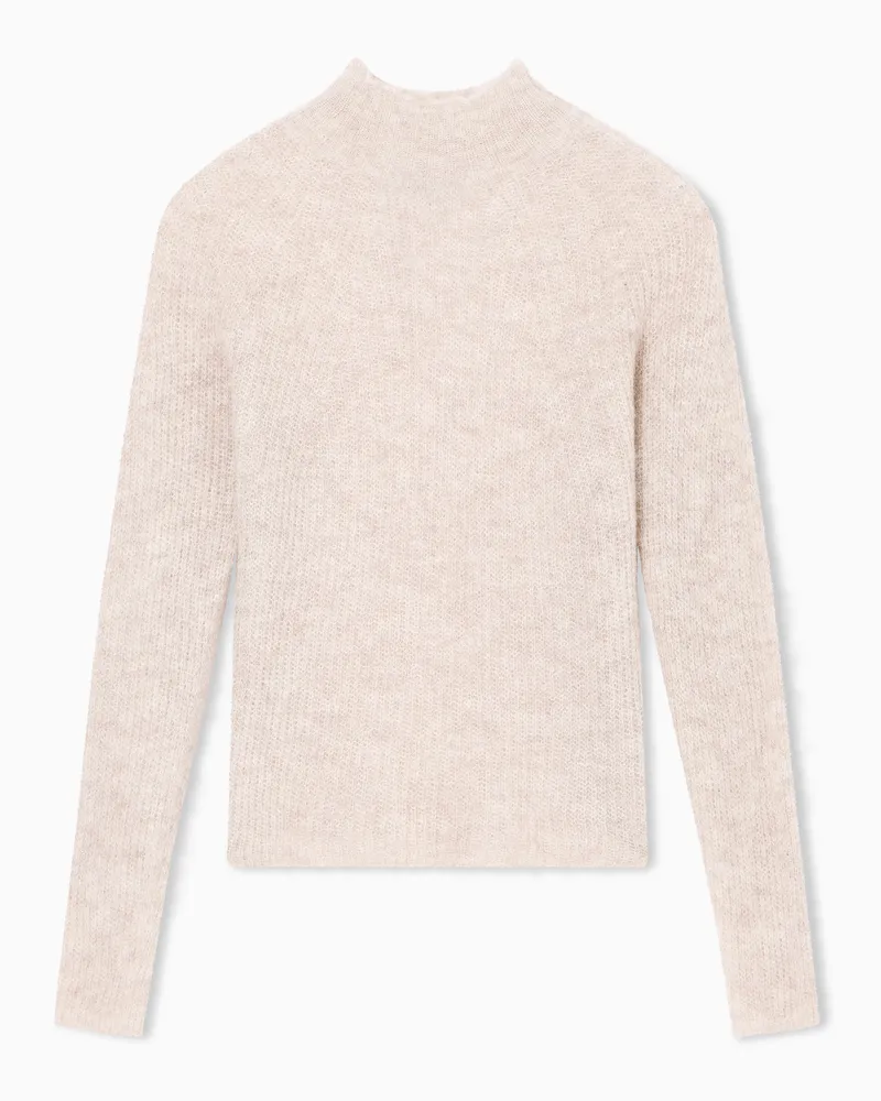 Emporio Armani Rollkragen-Pullover aus einer Alpaka-Woll-Mischung Beige
