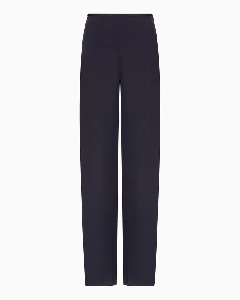 Emporio Armani Palazzohose aus Funktions-Cady Marineblau
