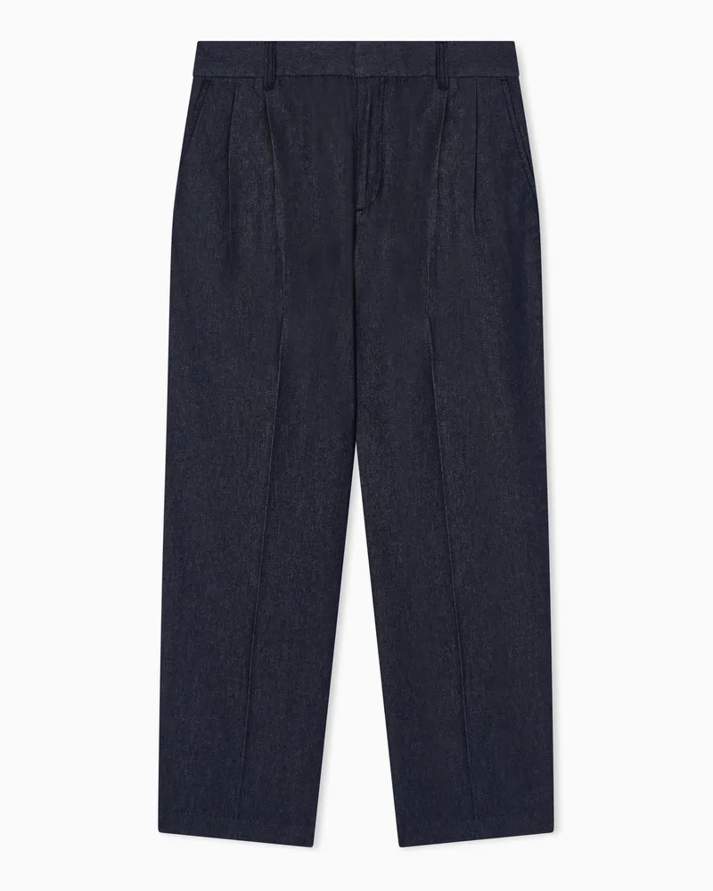 Emporio Armani j06 slim fit jeans in lightweight denim Blau