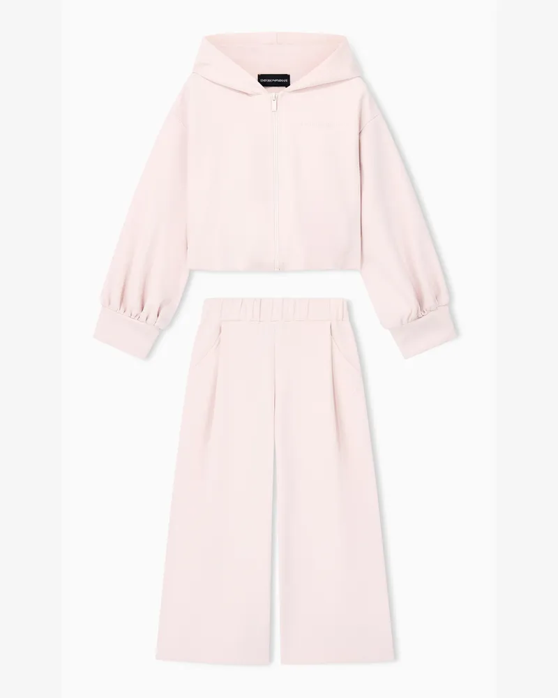 Emporio Armani Trainingsanzug aus Modaljersey mit Kapuze und Reißverschluss Pink