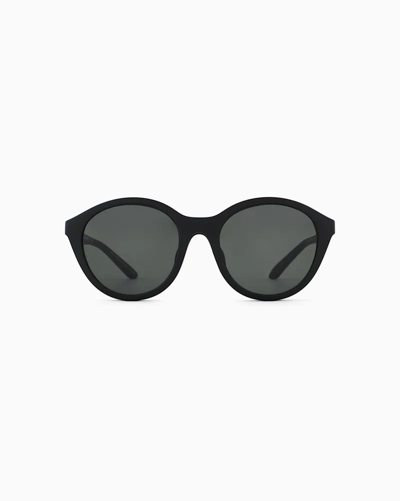 Emporio Armani Sonnenbrille für Kinder mit runder Fassung Schwarz