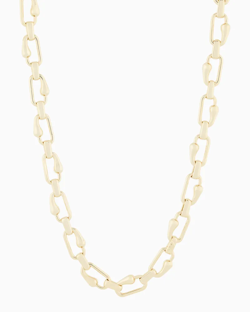 Emporio Armani Kette aus goldfarbenem Messing Mehrfarbig