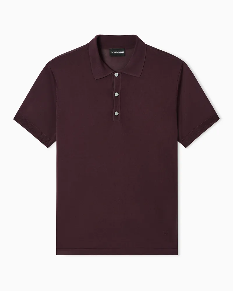 Emporio Armani Poloshirt in Glattstrick Violett