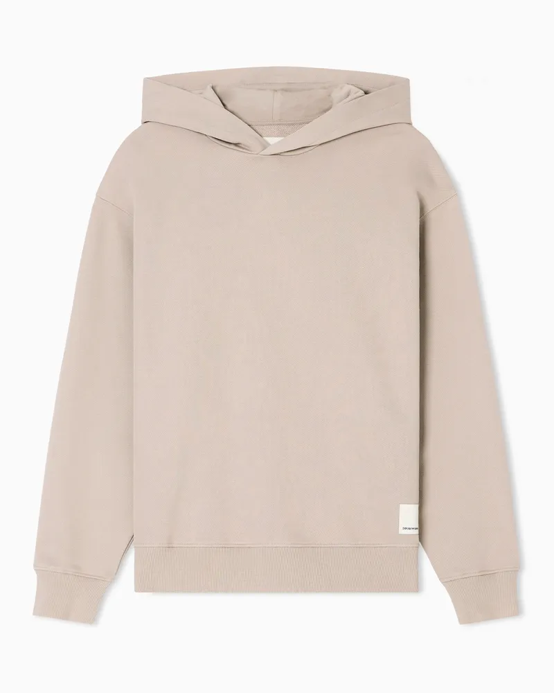 Emporio Armani Sweatshirt mit Kapuze aus Jersey Beige