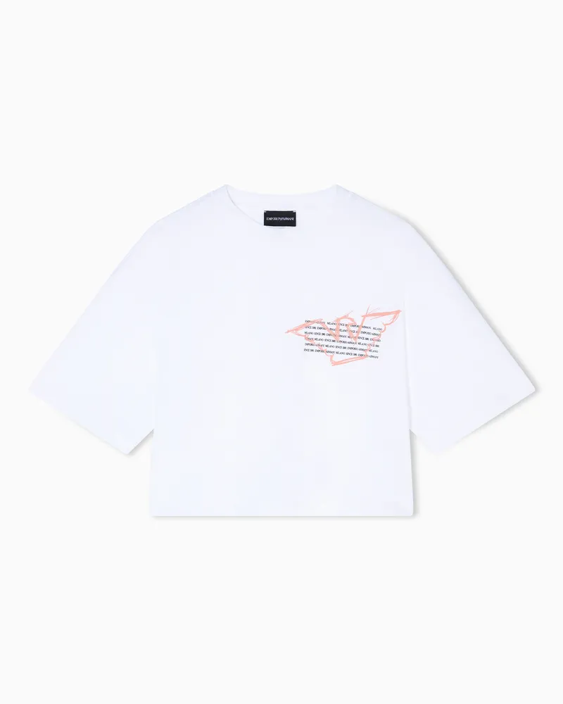 Emporio Armani Cropped-T-Shirts Weiß