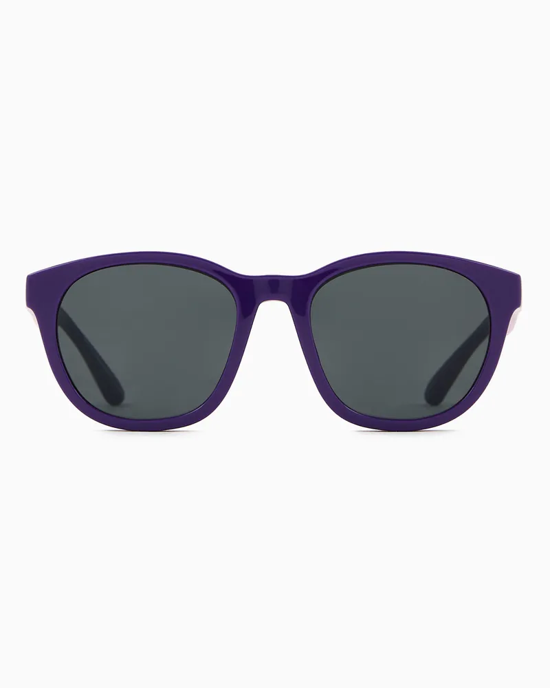 Emporio Armani Junior-Sonnenbrille im Panto-Design mit austauschbaren Wechselgläsern Violett