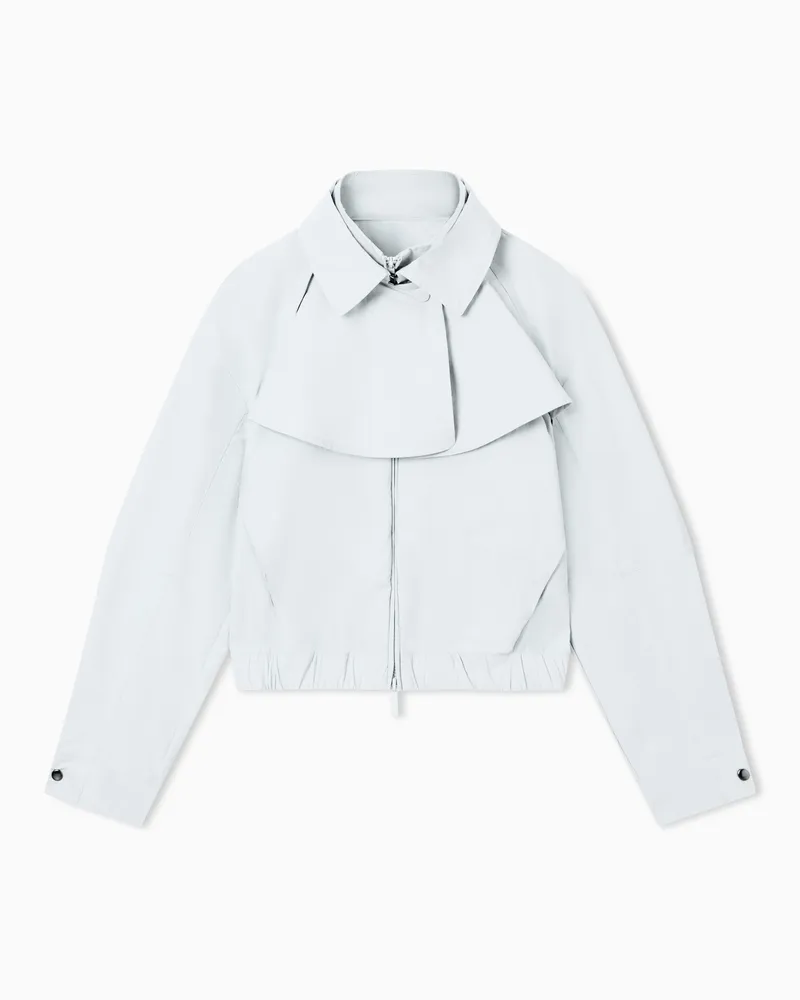 Emporio Armani Brushed nylon blouson Hellblau