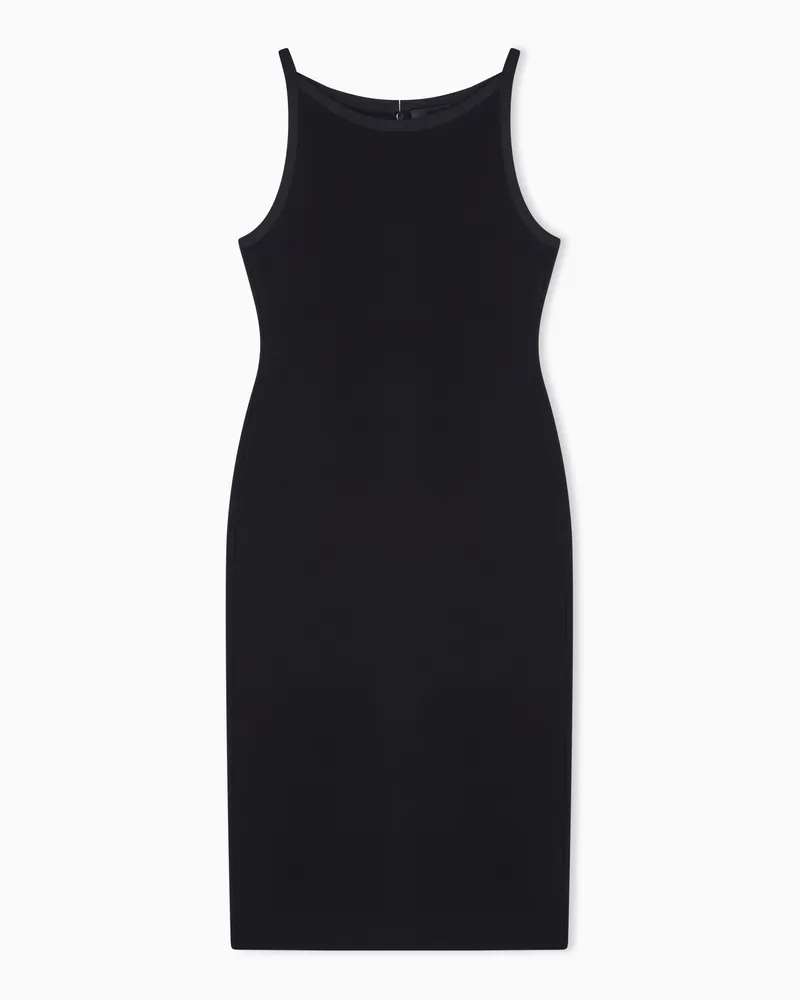 Emporio Armani Sheath dress in jersey ottoman Schwarz