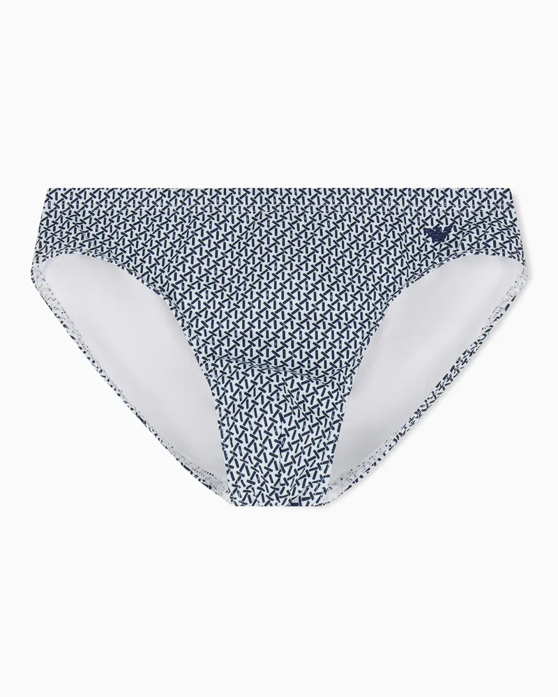 Emporio Armani ASV Badeslip mit Allover-Logo Gemustert