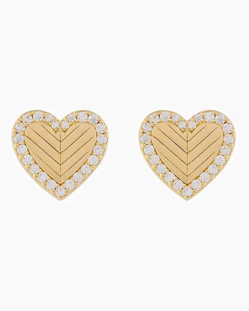 Emporio Armani Ohrringe aus goldfarbenem Sterlingsilber Mehrfarbig
