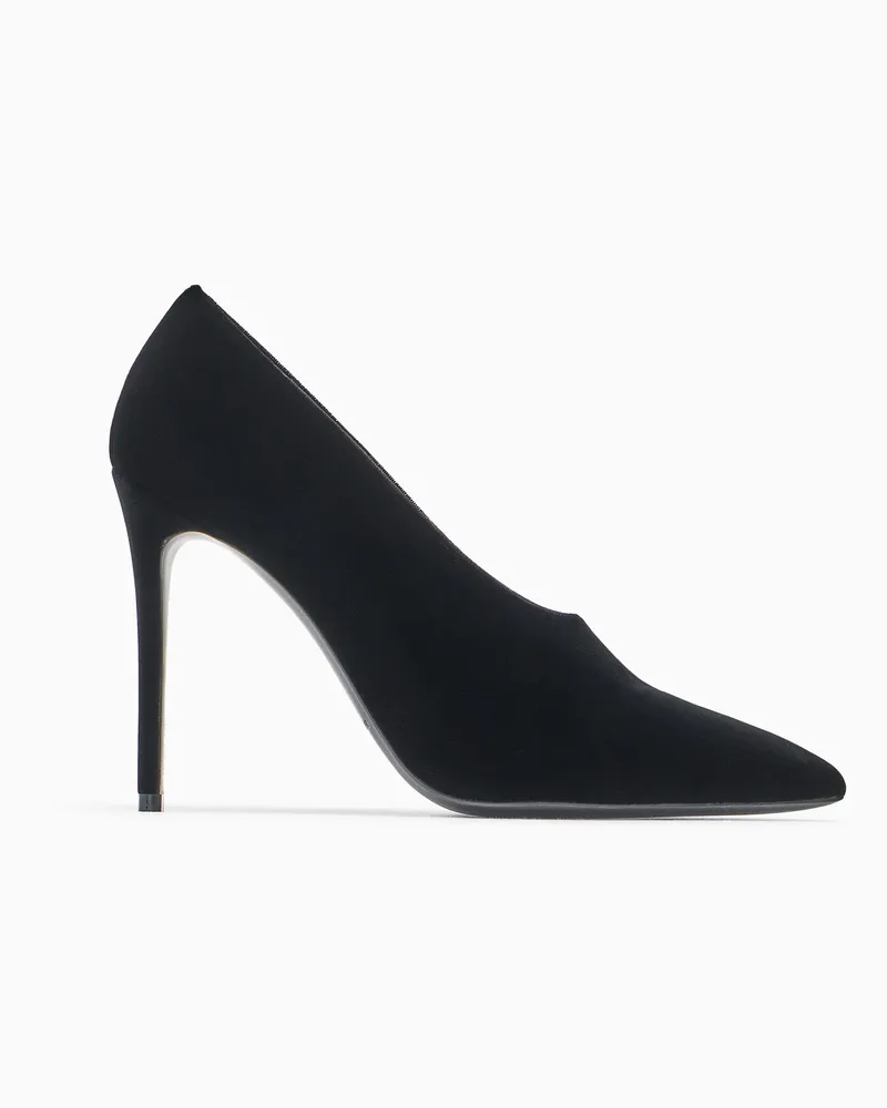 Emporio Armani Pumps aus Samt Schwarz