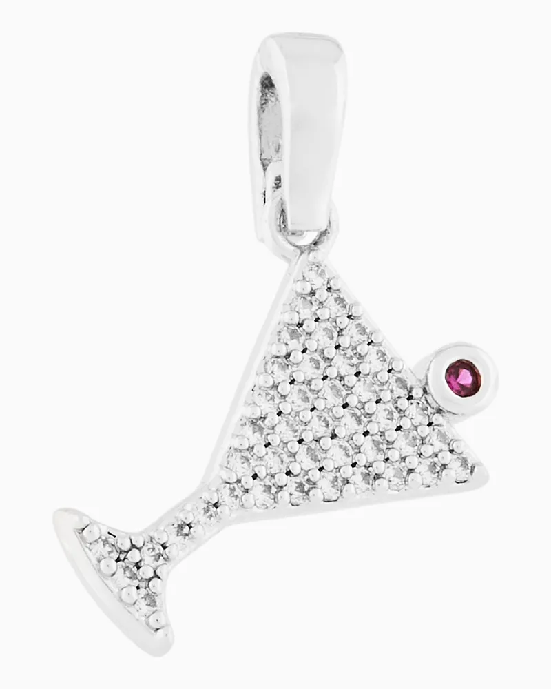 Emporio Armani Charm aus Messing in Silberoptik Mehrfarbig