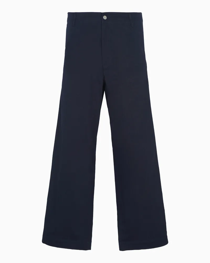Emporio Armani ASV Chinohose aus Bio-Gabardine Marineblau