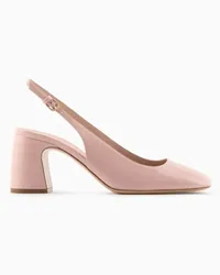 Emporio Armani Slingback-pumps aus Lackleder Rosa