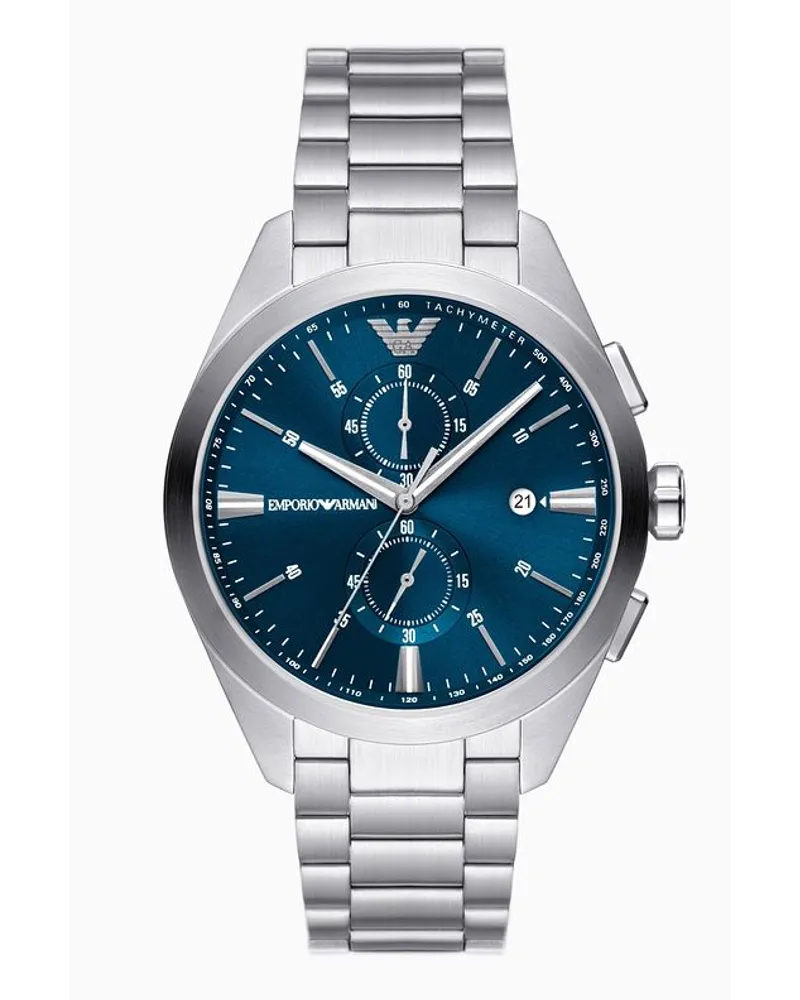 Emporio Armani Chronograph aus Edelstahl Silber