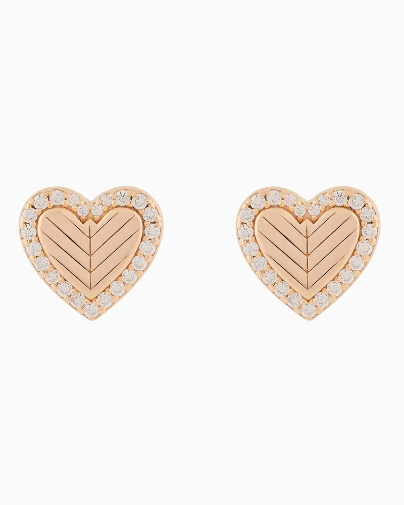 Emporio Armani Ohrringe aus roségoldfarbenem Sterlingsilber Mehrfarbig