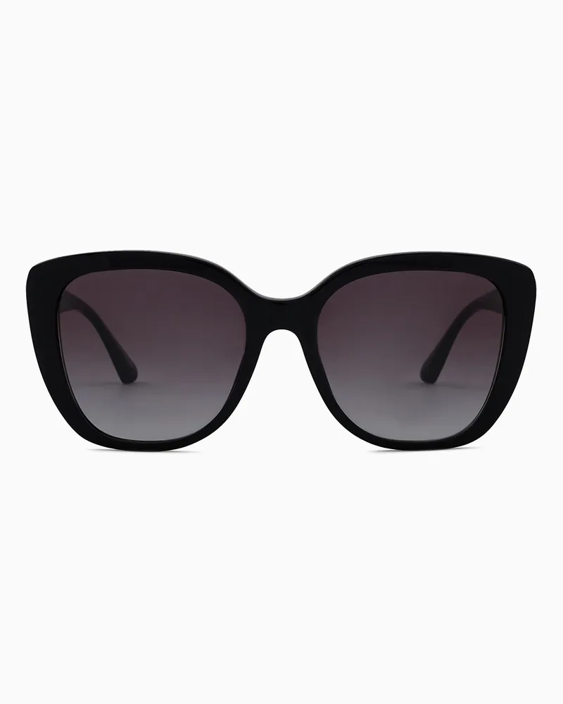 Emporio Armani Butterfly-Sonnenbrille für Damen Schwarz