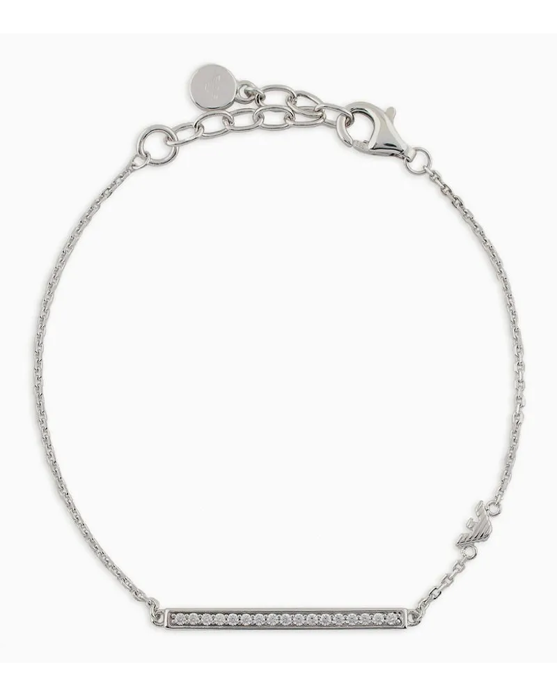 Emporio Armani Armband mit Plakette aus Sterlingsilber Silber