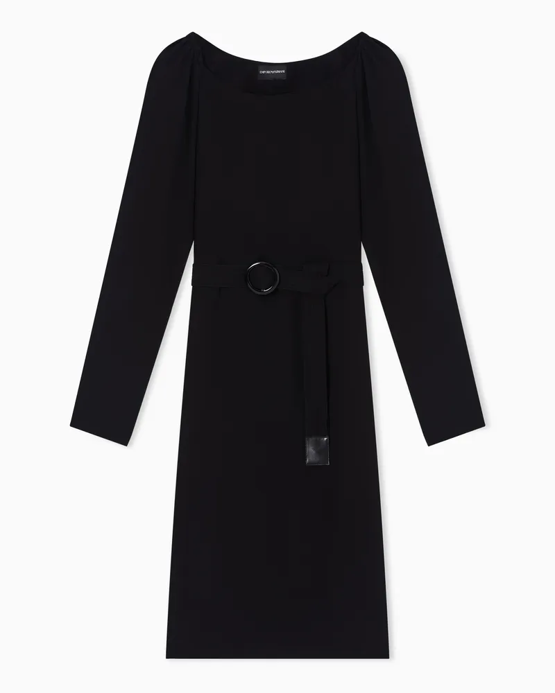 Emporio Armani Fluid crepe recycle dress Schwarz