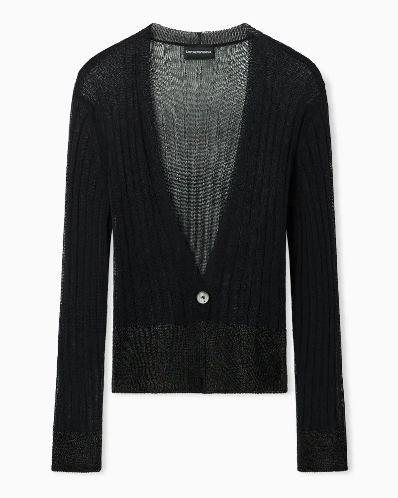 Emporio Armani Knitted cardigan links stitch Schwarz