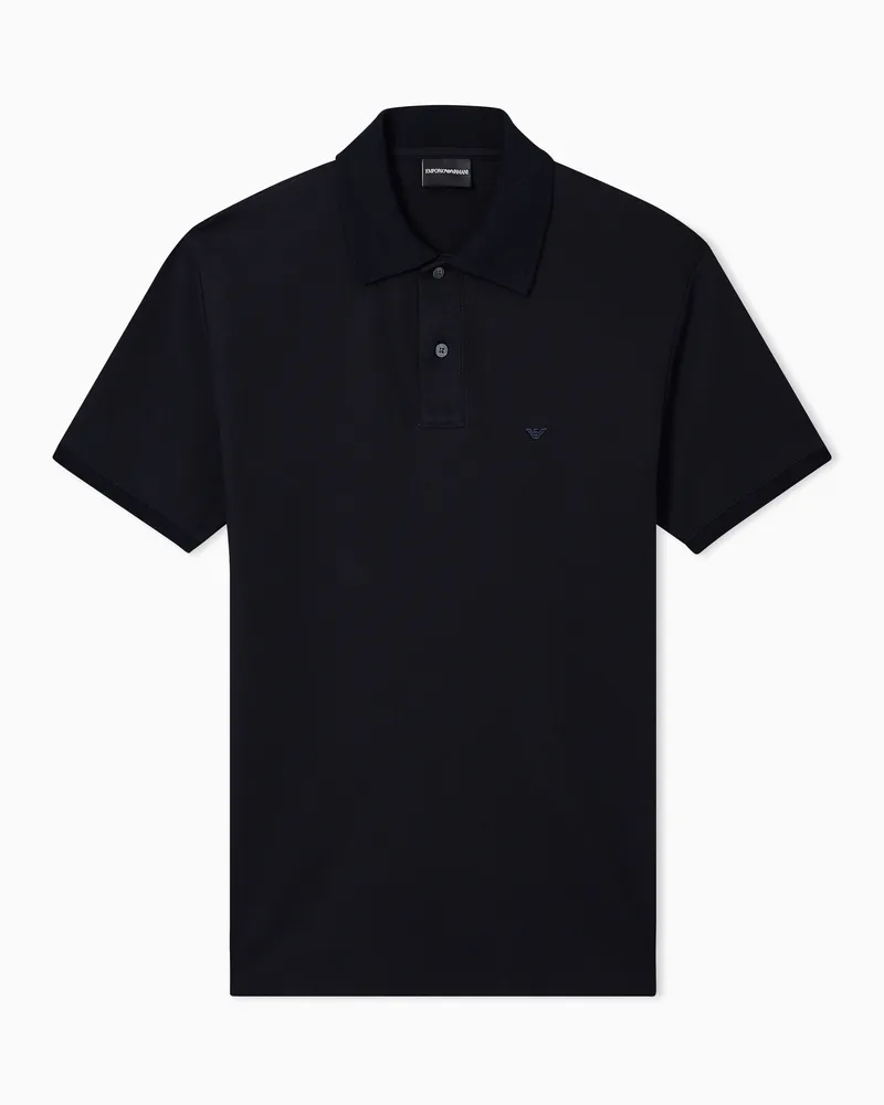 Emporio Armani Slim-Fit-Piqué-Poloshirt Marineblau