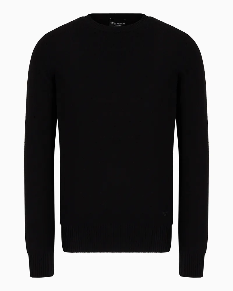 Emporio Armani Pullover aus reinem Kaschmir Schwarz