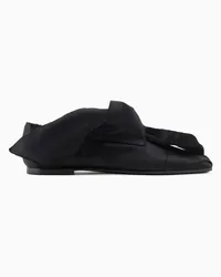 Emporio Armani Slipper mit Satinknoten Schwarz