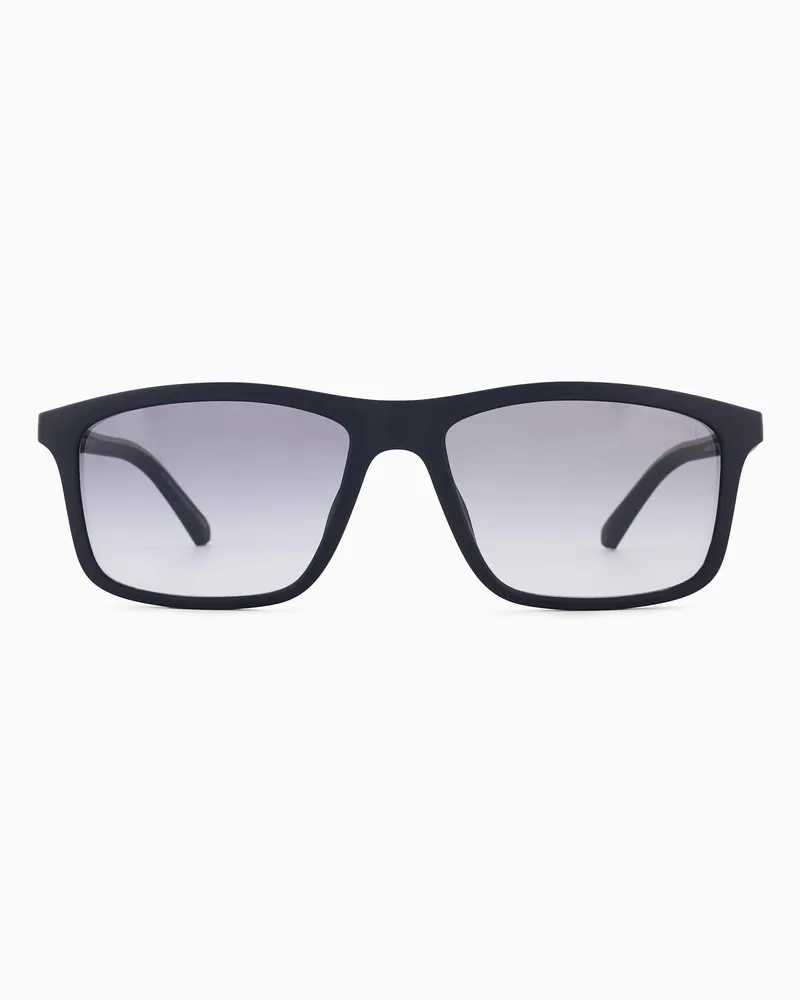 Emporio Armani Sonnenbrille mit Pillow-Fassung für Herren Blau