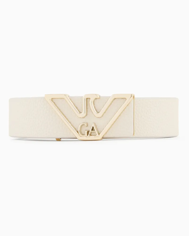 Emporio Armani Gürtel mit Adler-Plakette mit Hirsch-Print Beige