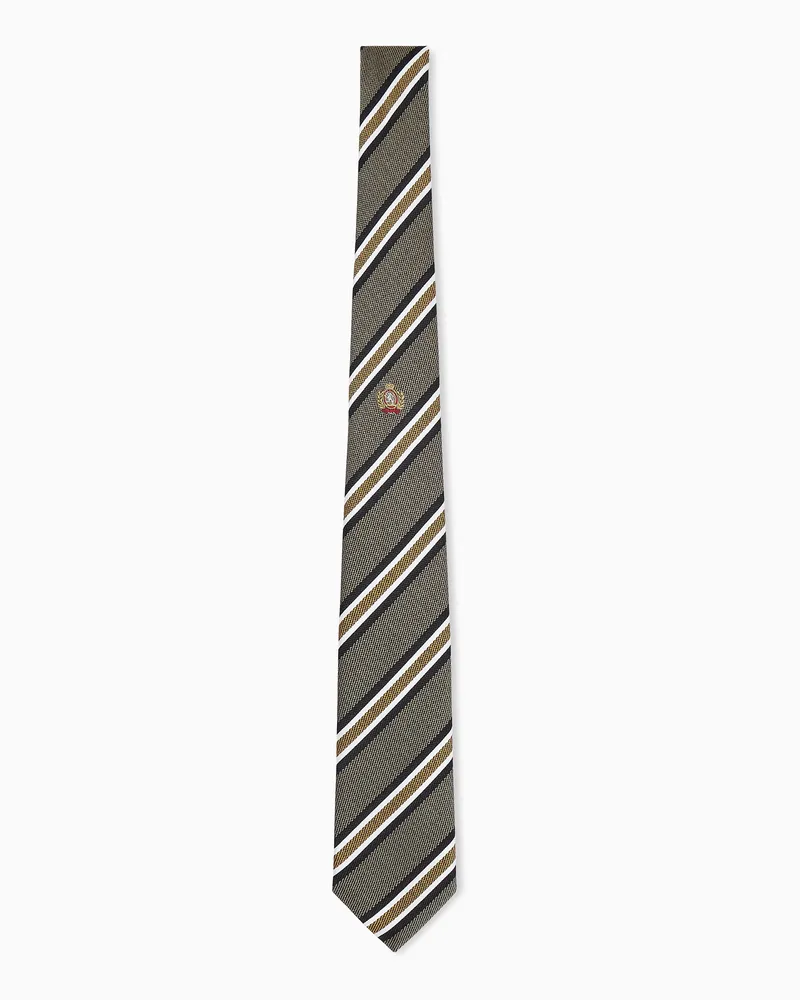 Emporio Armani Krawatte aus Seide Grau