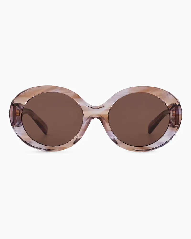 Emporio Armani Sonnenbrille für Damen mit ovaler Form Braun