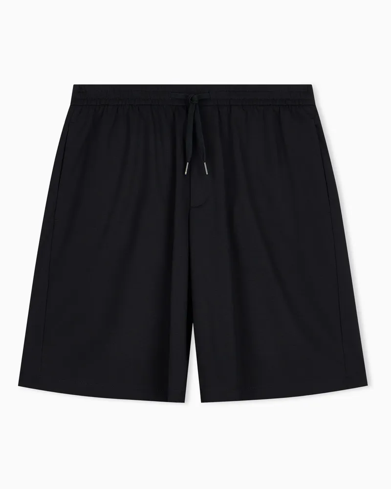 Emporio Armani Bermuda im Regular aus Interlock-Jersey mit Lyocell Schwarz