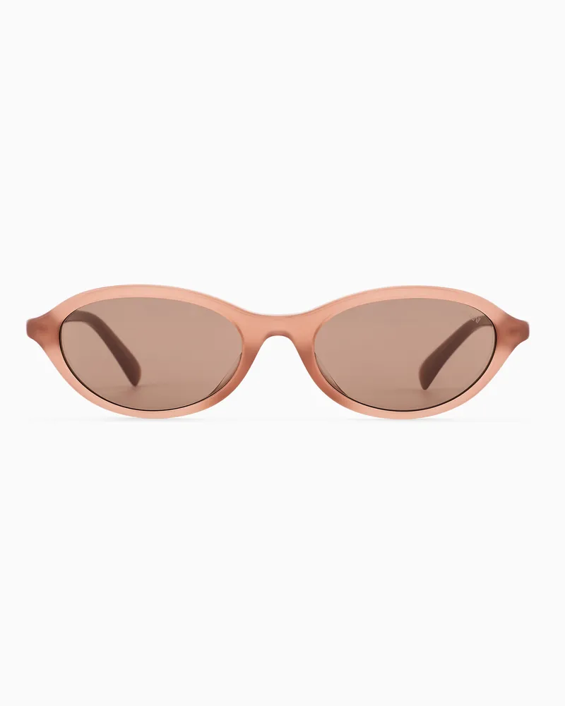 Emporio Armani Damen-Sonnenbrille in ovaler Form Braun