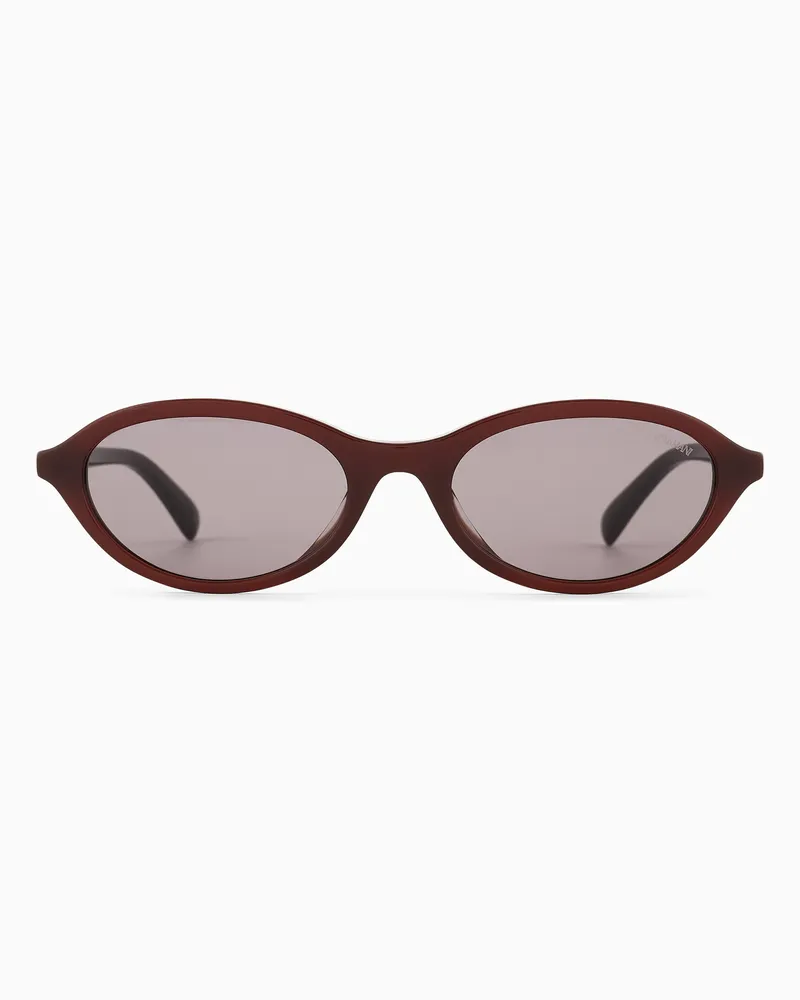 Emporio Armani Damen-Sonnenbrille in ovaler Form Braun