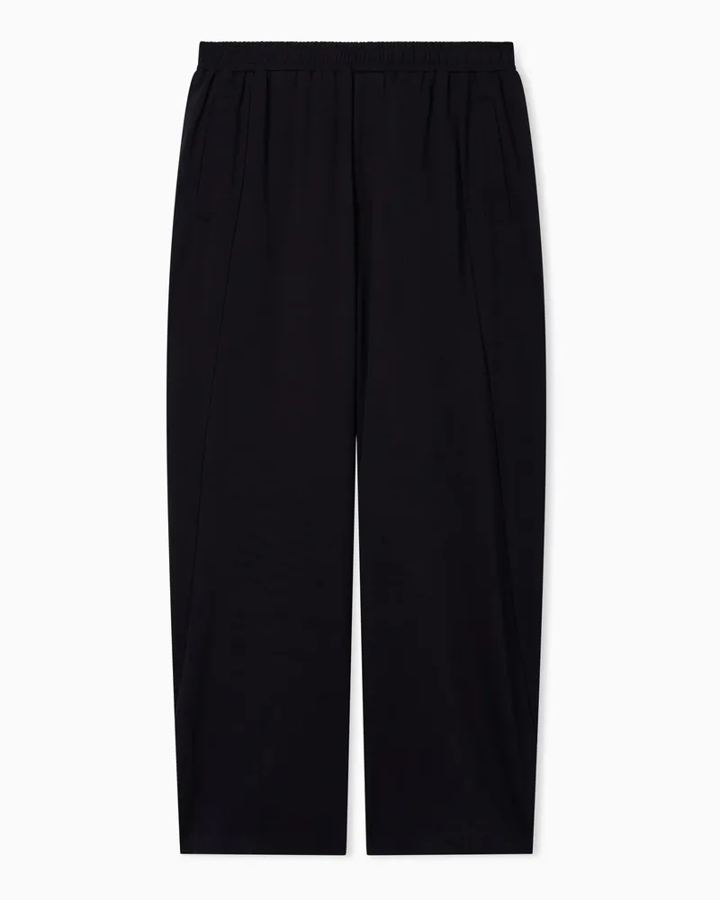 Emporio Armani Elastic waist jersey trousers Schwarz