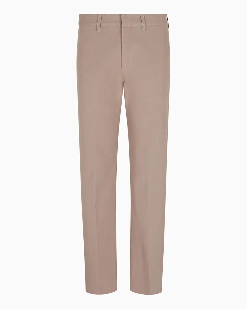 Emporio Armani Chino-Hose aus Baumwoll-Twill Beige
