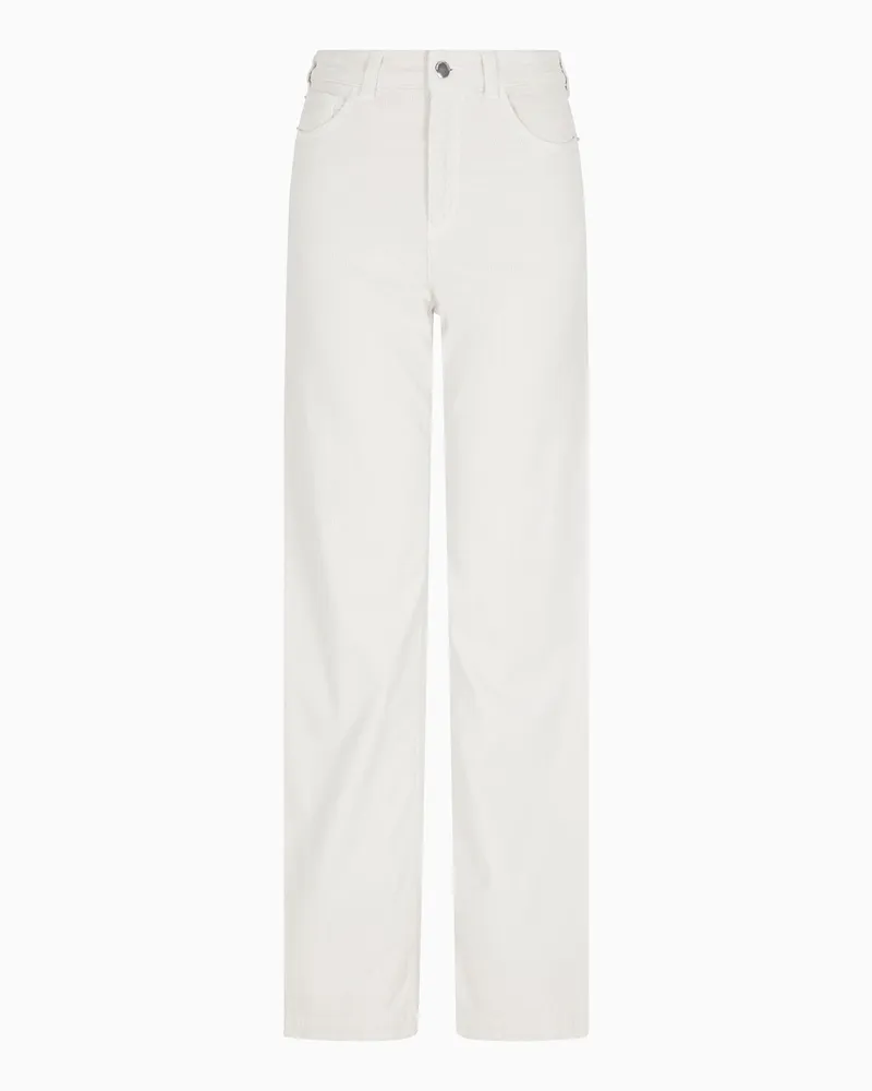 Emporio Armani Hose J14 in Regular Fit aus Cordsamt Beige
