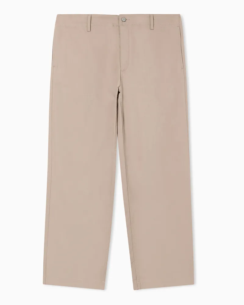 Emporio Armani ASV Chinohose aus Bio-Gabardine Beige