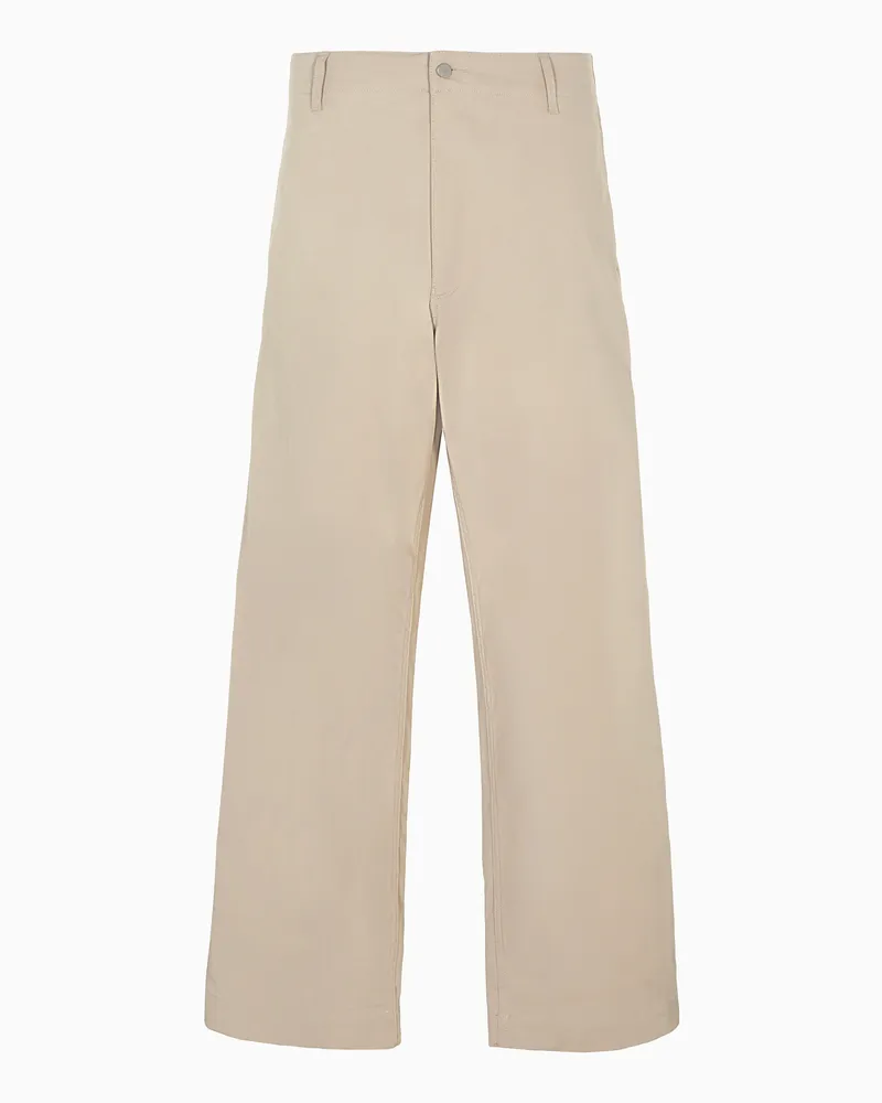 Emporio Armani ASV Chinohose aus Bio-Gabardine Beige