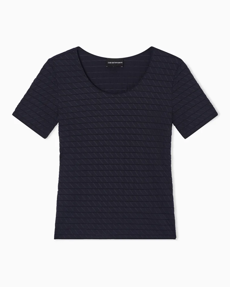 Emporio Armani Slim Fit T-Shirts Marineblau