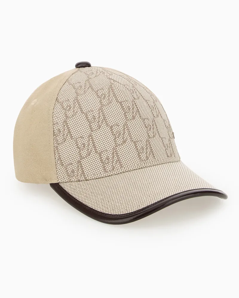 Emporio Armani Baseballkappe mit Monogramm und verstellbarem Riemen Beige