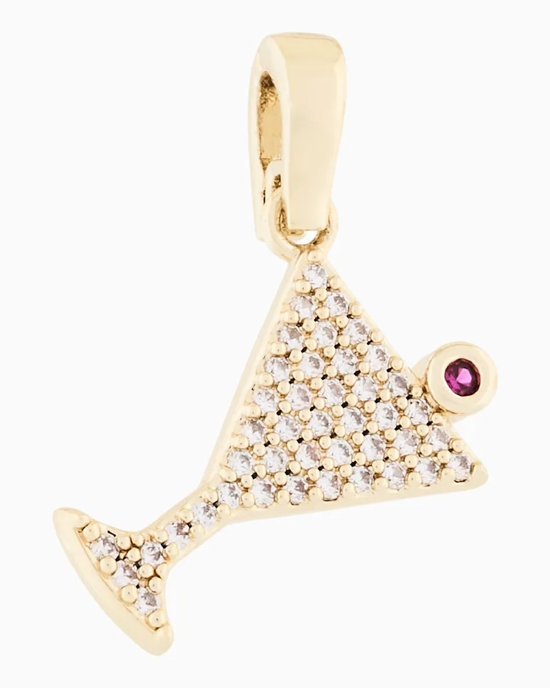 Emporio Armani Charm aus Messing in Goldoptik Mehrfarbig