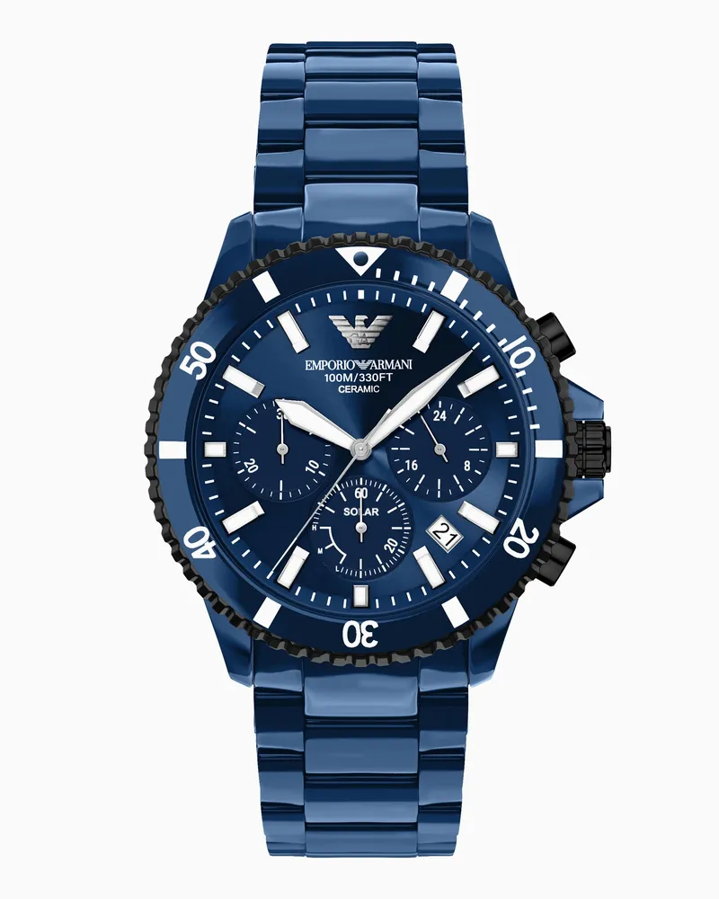 Emporio Armani World Explorer Chronograph mit Solarbetrieb Mehrfarbig